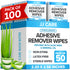 JJ Care Adhesive Remover Wipes (Pack of 100), Adhesive Remover for Skin, No Sting Medical Adhesive Remover, Ostomy Adhesive Remover